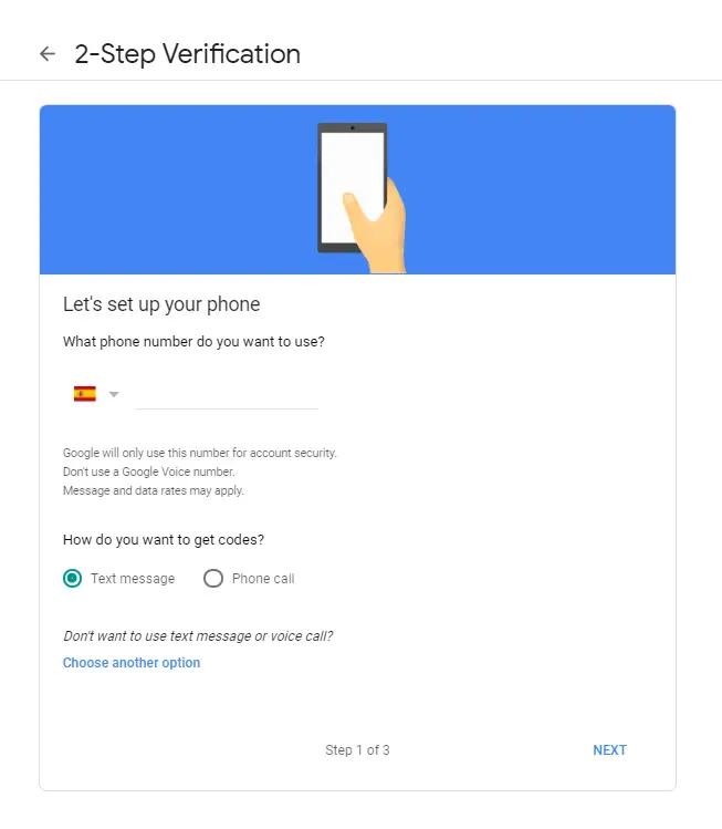 How to set up 2-step verification for Google Account
