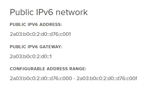 New IPv6 addresses