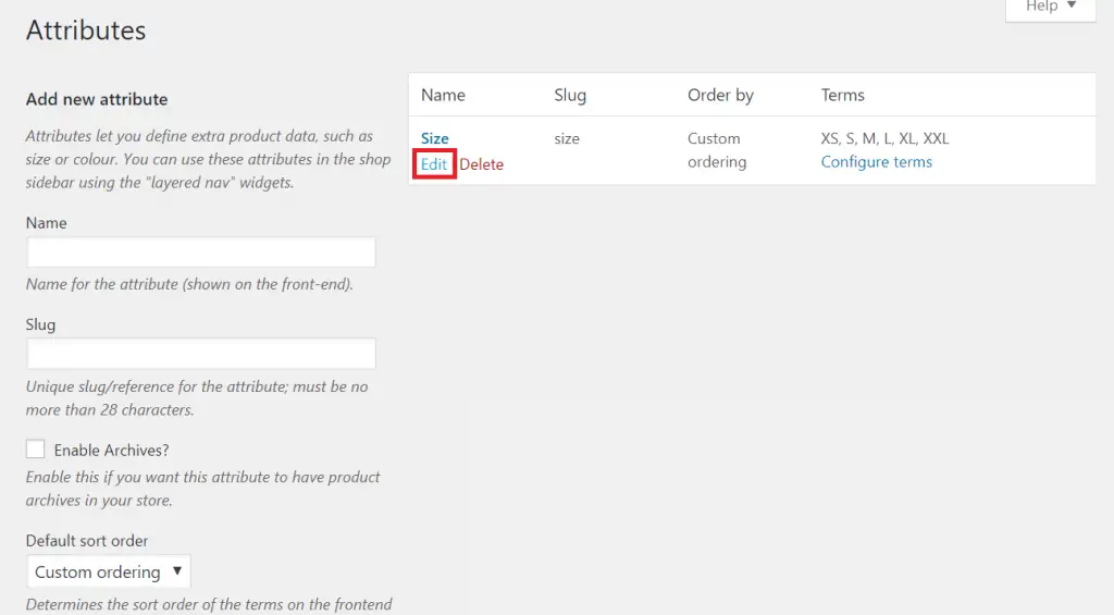 WooCommerce custom sort order for variations and attributes