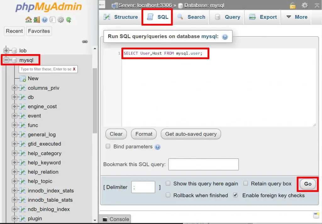 phpMyAdmin Access Denied For User Using Password: Yes