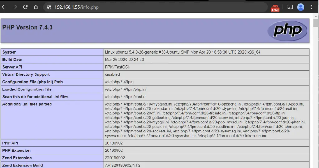 PHP LEMP Stack Nginx Ubuntu 20.04