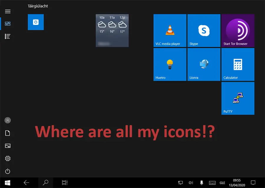 Windows 10 Desktop Missing and Start Menu/Taskbar icons gone